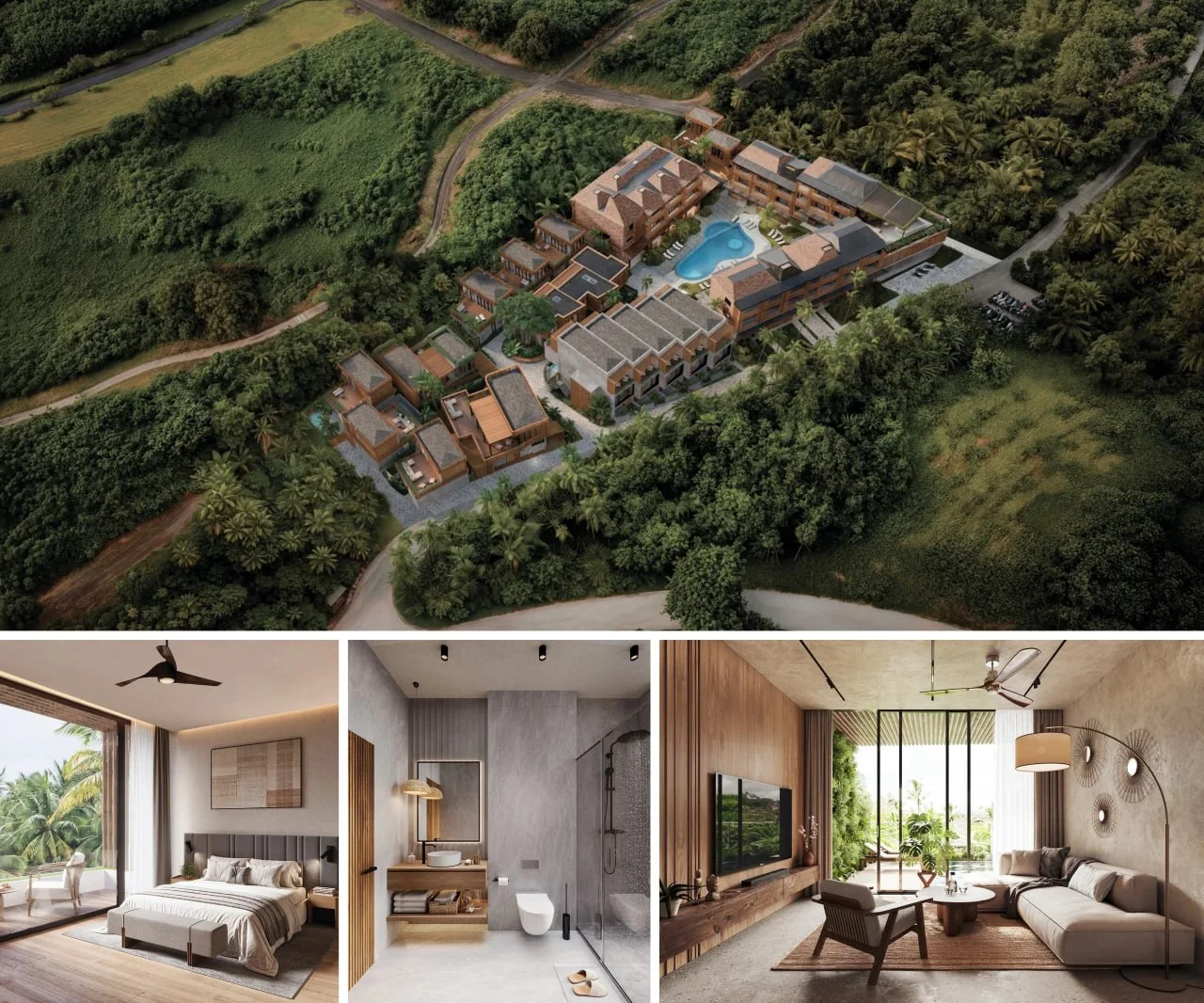 Townhouse, 2 спальни, 66.90 м²