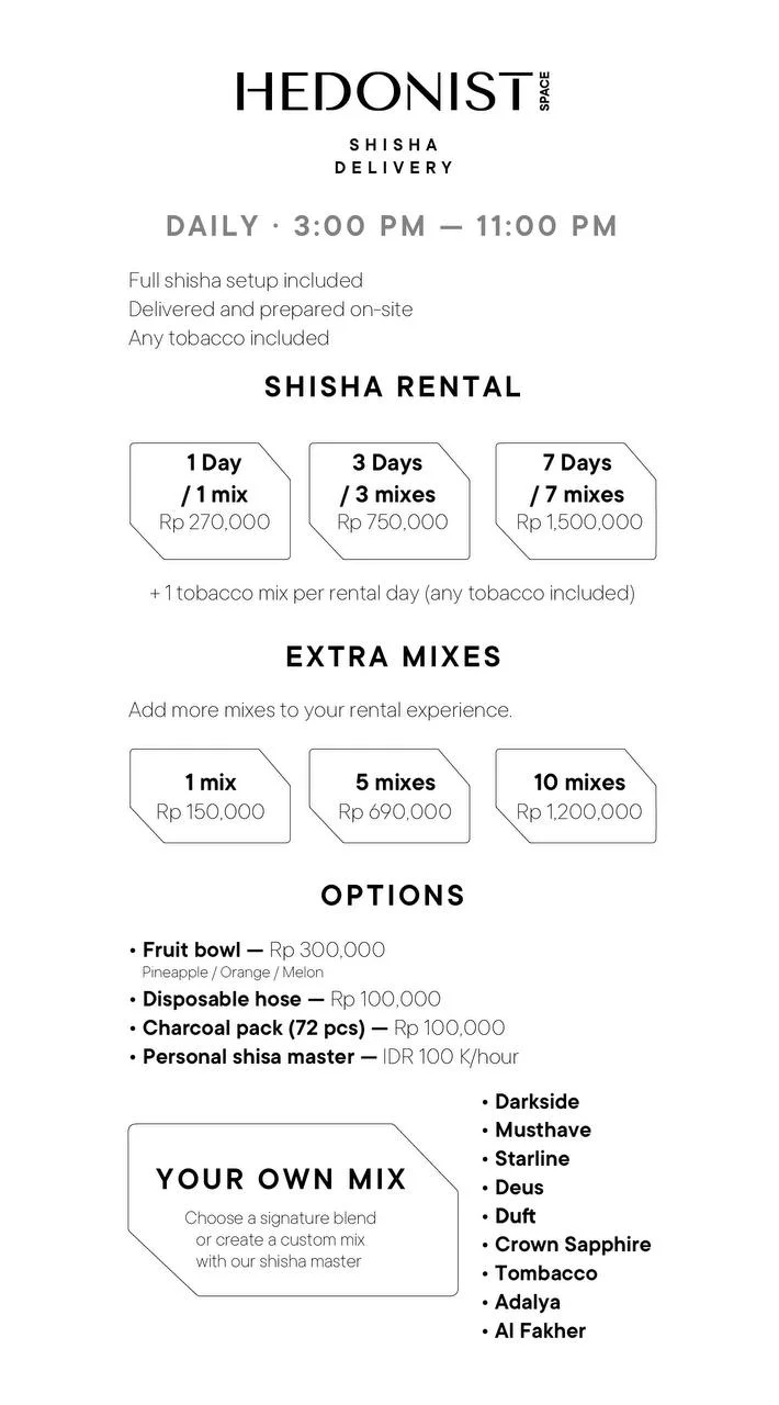Hedonist Shisha Delivery 3