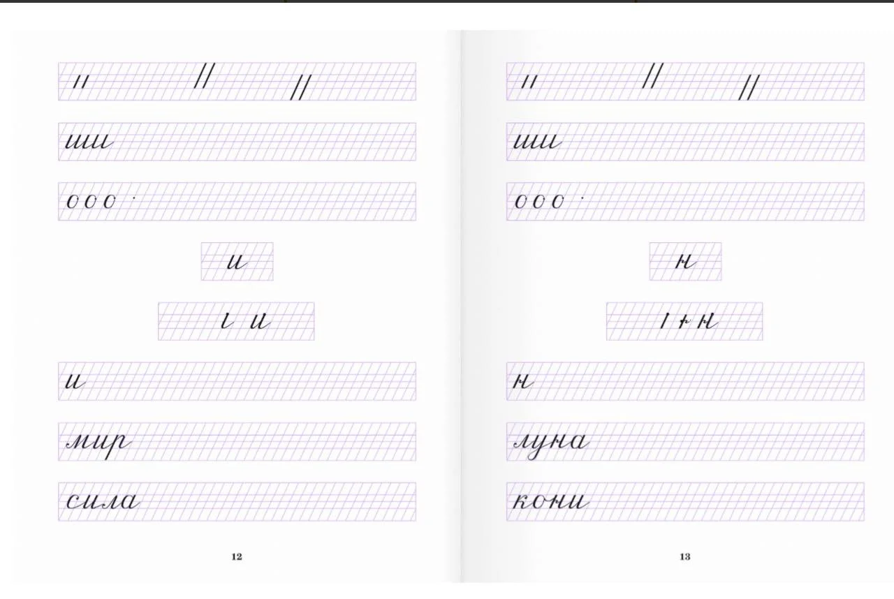 Прописи по чистописанию и каллиграфии с обучением 2