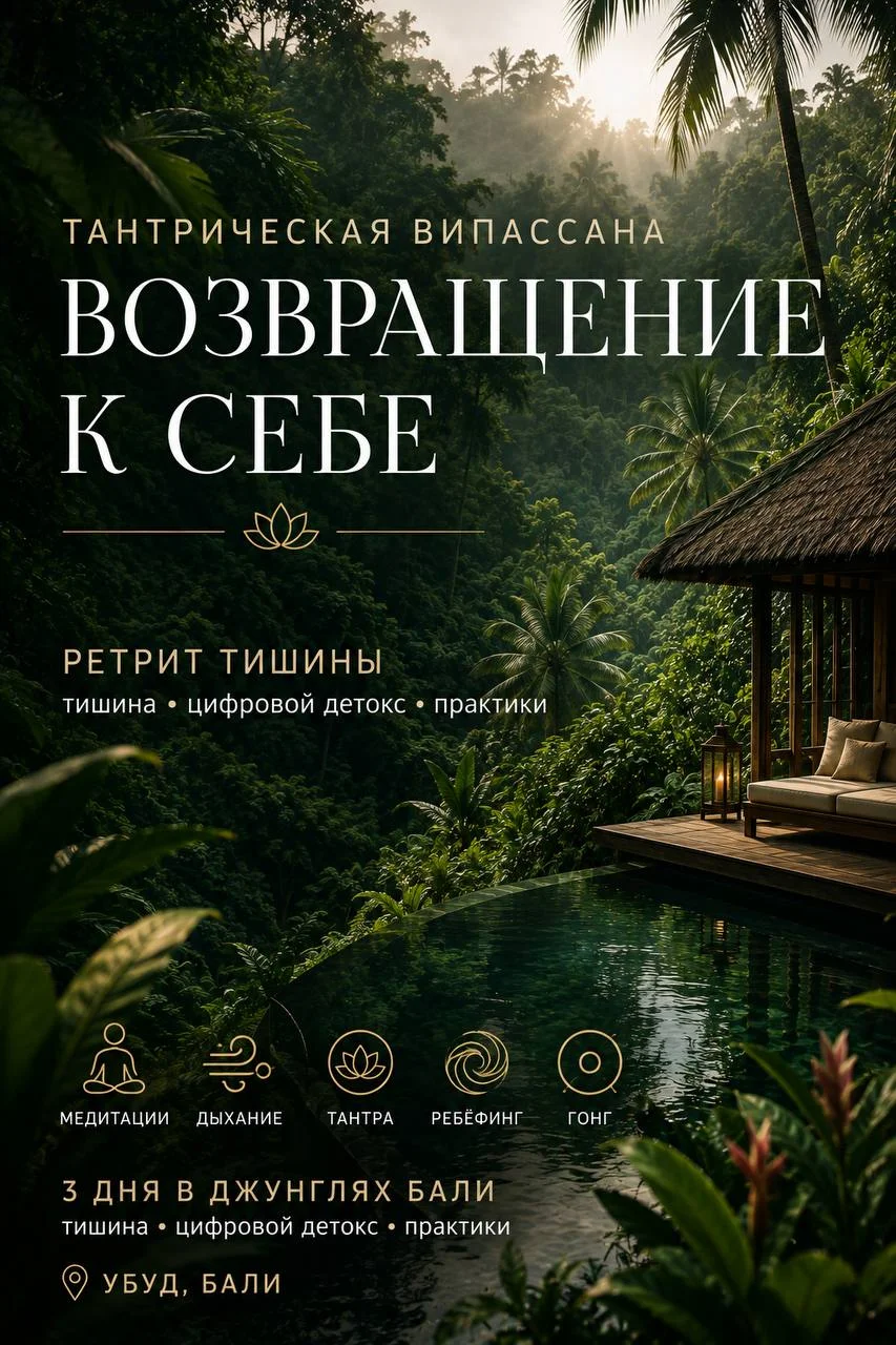 ТАНТРИЧЕСКАЯ ВИПАССАНА «ВОЗВРАЩЕНИЕ К СЕБЕ»